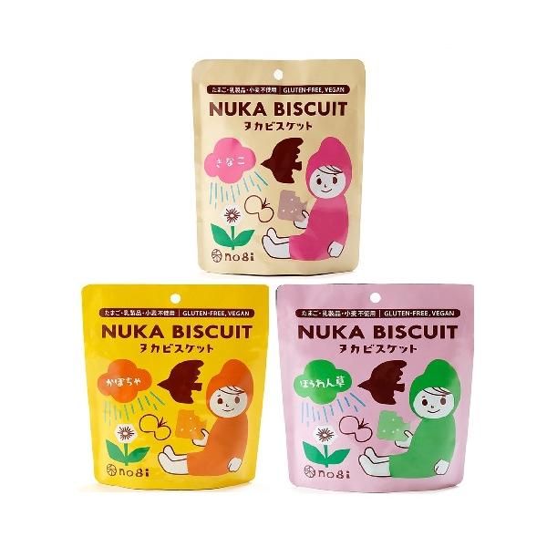 禾（nogi） ヌカビスケット きなこ 40gお米で栄養分が一番多い米糠と、口どけの良い米粉を合わせてサクサク食感に焼き上げました。卵、乳製品、小麦粉不使用米粉に栄養価の高い米ぬかときなこを練りこんださくっとした食感にほろっとした口どけアレ...