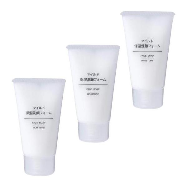 3個セット マイルド保湿洗顔フォーム 携帯用洗顔 76461302 無印良品