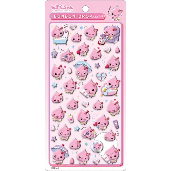 ボンボンドロップシール　しずくちゃん　大　クーリア　はちみつ　ほかほか　9枚 クーリア しずくちゃん シール ボンボンドロップシール うるおいちゃん