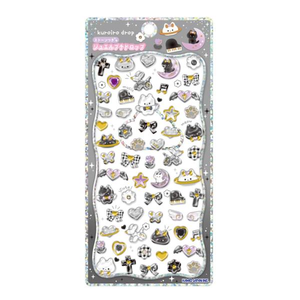 カミオジャパン ステッカー ジュエルプチドロップステッカー くろ