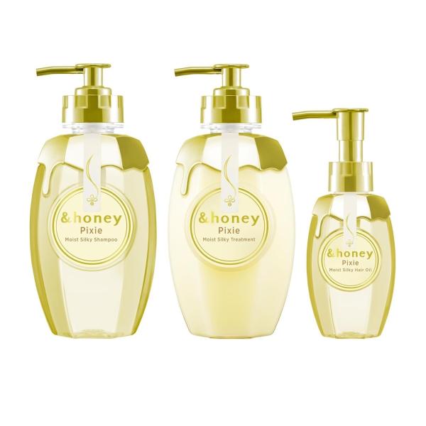 アンドハニーピクシーシャンプー　トリートメント　ヘアオイル　6本セット &honey (アンドハニー) ピクシー モイストシルキー 3点セット