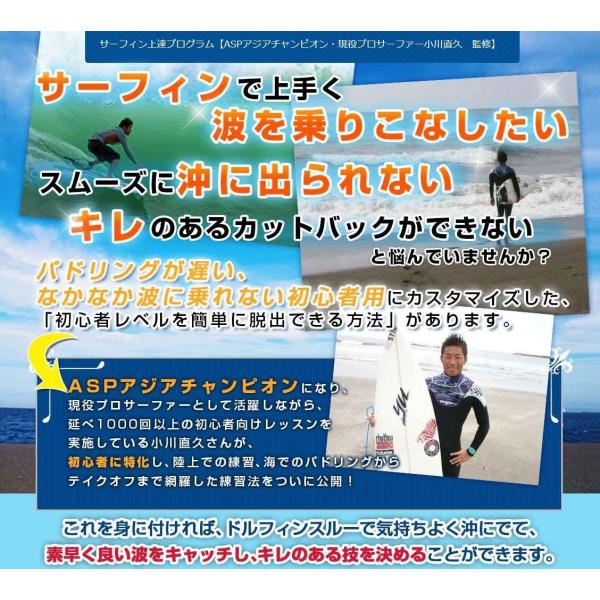 サーフィン上達プログラム サーフィン上達のコツ サーフィン練習方法 サーフィン初心者 現役プロサーファー小川直久監修DVD2枚組　タッパー