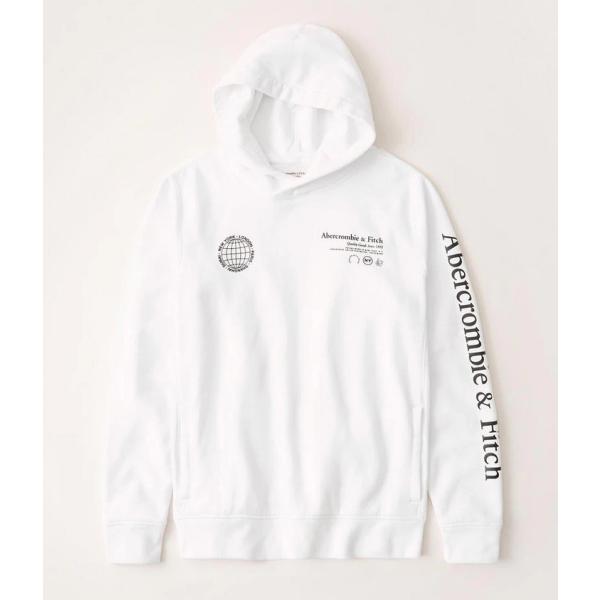 アバクロ パーカー メンズ プルオーバー Abercrombie 大きいサイズ 新発売 Amp ホワイト Fitch