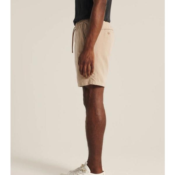 アバクロ ショートパンツ メンズ ショーツ 今ダケ送料無料 ライトカーキ リネン