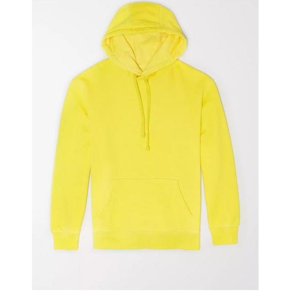 アメリカンイーグル パーカー メンズ イエロー プルオーバー Ae Terry おしゃれ Fleece 人気 Popover Hoodie 大きいサイズ 新品未使用正規品