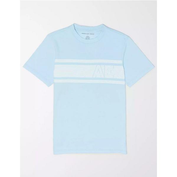 アメリカンイーグル Tシャツ メンズ 半袖 Ae Chest Stripe Graphic T Shirtブルー Foodieslanka Com
