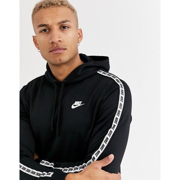 ナイキ パーカー メンズ トレーナー ブラック Nike In Black Hoodie Logo Taping 超人気 専門店