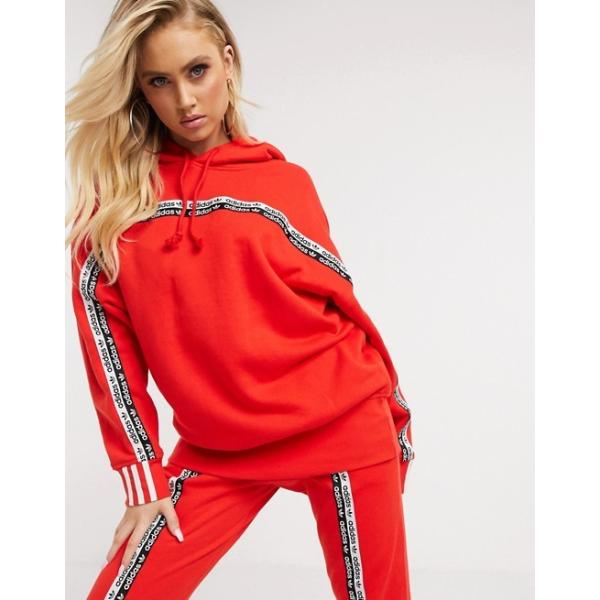 Adidas Originalsアディダス パーカー レディース レッド 赤 Ryv Hoodie In Red 大きいサイズ おしゃれ Inshaan Com