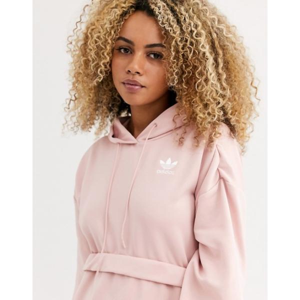 Adidas Originals アディダス パーカートレーナー レディース 正規店 ピンク X J Pink おしゃれ Koo Ruffle 大きい サイズ Trefoil Hoodie