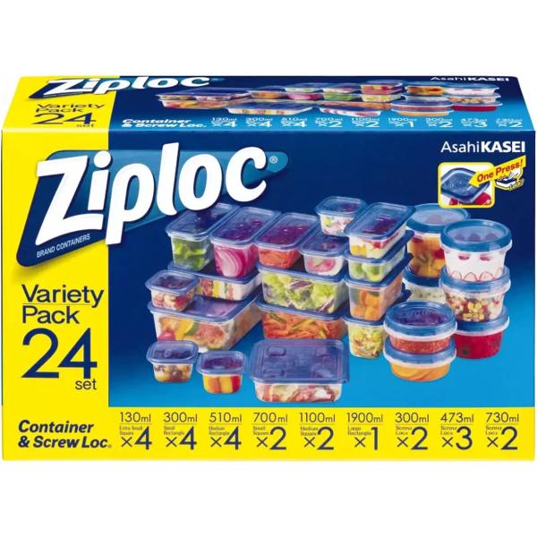 ジップロック コンテナ Ziploc 9種類 24個入 セット 新品