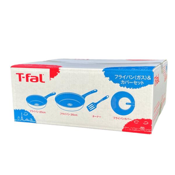 T-fal ティファール 4点セット フライパン ターナー フライパンカバー クランベリーレッド ガス火専用