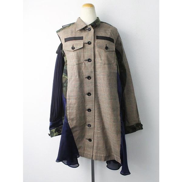 セール10 Off 18ss 春夏 Sacai サカイ グレンチェック ワンピース 1 ドレス カモフラ シフォン 変形 コレクション ブランド古着 買取販売 Tresor 通販 Yahoo ショッピング