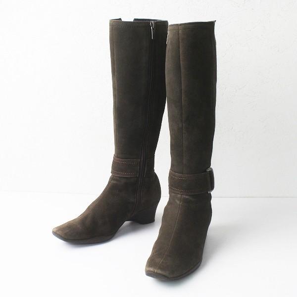 サマーセール 銀座ヨシノヤ ギンザヨシノヤ スエード ブーツ 23 カーキブラウン クツ 靴 シューズ ブランド古着 買取販売 Tresor 通販 Yahoo ショッピング
