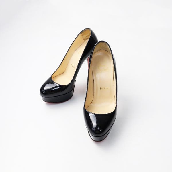 【ウィンターセール】Christian Louboutin クリスチャンルブタン BIANCA ビアンカ エナメル プラットフォーム パンプス  35///靴 ブラック 2400011666581