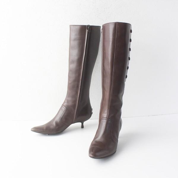 スプリングセール Tod S トッズ レザー ロングブーツ サイドボタン付き 36 シューズ 靴 ブラウン ドライビング ブランド古着 買取販売 Tresor 通販 Yahoo ショッピング