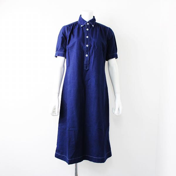 Morikage Shirt Kyoto モリカゲシャツ 京都 コットン パフスリーブ シャツワンピース S インディゴ 後染め 藍染め ブランド古着 買取販売 Tresor 通販 Yahoo ショッピング