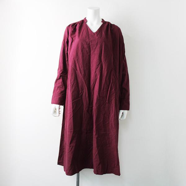 サマーセール ナチュラン 08mab ゼロハチマブ コットン ギャザー スキッパーワンピース ボルドー ワイド ブランド古着 買取販売 Tresor 通販 Yahoo ショッピング