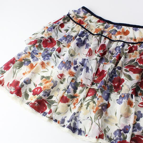 Lois Crayon ロイスクレヨン フラワー フリル ティアード スカート M ホワイト レース ミニ フレア ボトムス ブランド古着 買取販売 Tresor 通販 Yahoo ショッピング