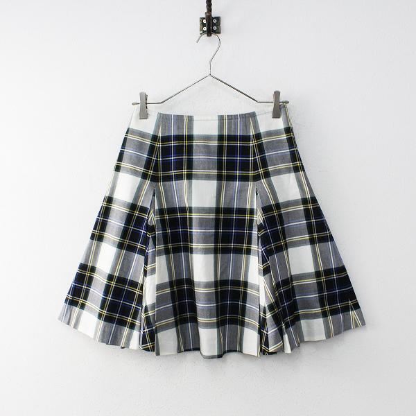 Yorkland ヨークランド コットン チェック タックスカート 9ar ホワイト ネイビー グリーン イエロー ブランド古着 買取販売 Tresor 通販 Yahoo ショッピング