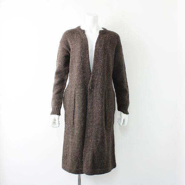 定番 人気 ゴーシュ ペルー製 ハイランドウール ニット ロングカーディガン 2 ブラウン 羽織り ハオリ アウター ブランド古着 買取販売 Tresor 通販 Yahoo ショッピング