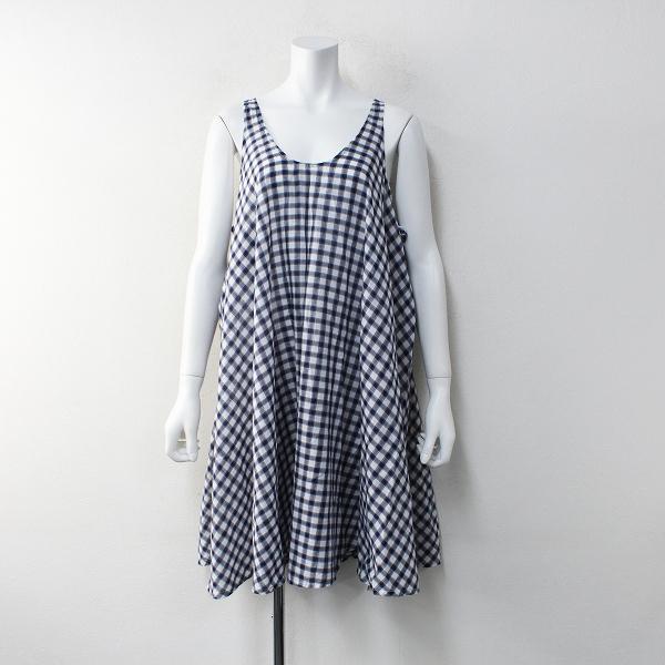 ウィンターセール Veritecoeur ヴェリテクール Nt 013 チェックスリーブレスフレアワンピース F ネイビー ホワイト ブランド古着 買取販売 Tresor 通販 Yahoo ショッピング