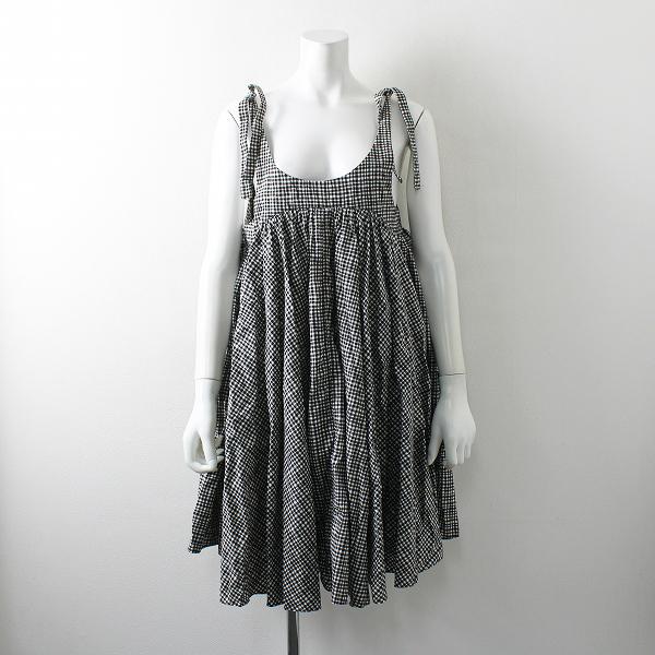 美品 Beams Boy ビームスボーイ コットン ギンガムチェック ノースリーブ ギャザー ワンピース ブラック チュニック ブランド古着 買取販売 Tresor 通販 Yahoo ショッピング