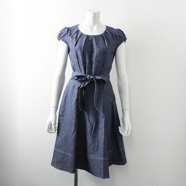 M S Gracy エムズグレイシー コットン ラメ デニムワンピース 38 ブルー フレンチスリーブ ブランド古着 買取販売 Tresor 通販 Yahoo ショッピング