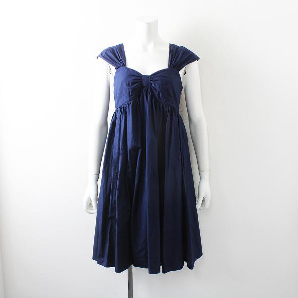 Lois Crayon ロイスクレヨン コットン リボン キャミソール ワンピース M ネイビー ギャザー トップス ブランド古着 買取販売 Tresor 通販 Yahoo ショッピング