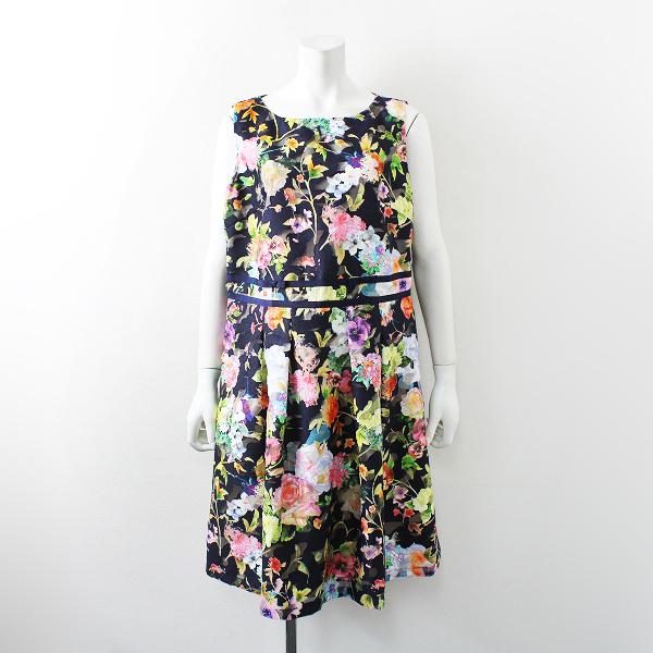 未使用 定3 9万 大きいサイズ Rose Tiara Jewel ローズティアラ ジャガードインクジェットフラワープリントワンピース 42 ブランド古着 買取販売 Tresor 通販 Yahoo ショッピング