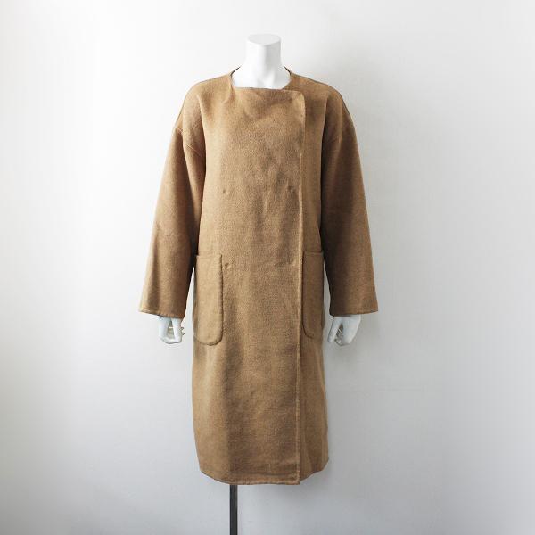 未使用】SM2☆TSUHARU☆リネンのへちま襟の暖かなウールコート 軽量  