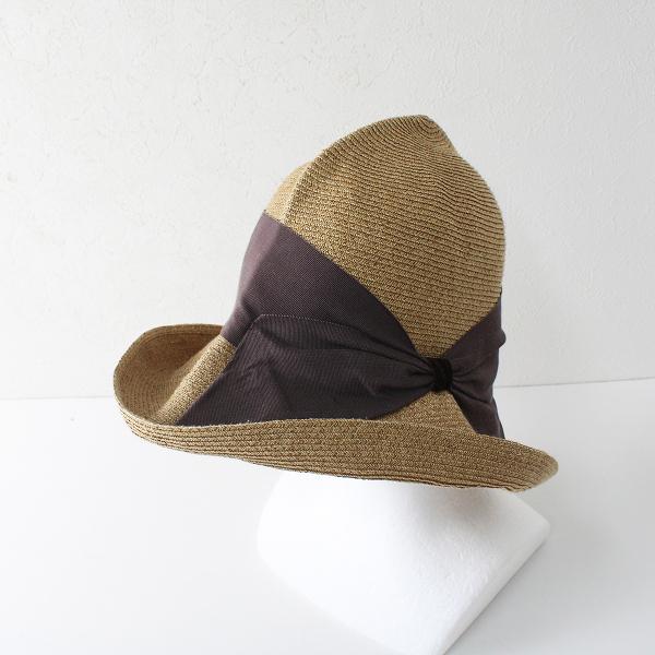 アシーナニューヨーク リサコ Risako 麦わら帽子 ベージュリボン