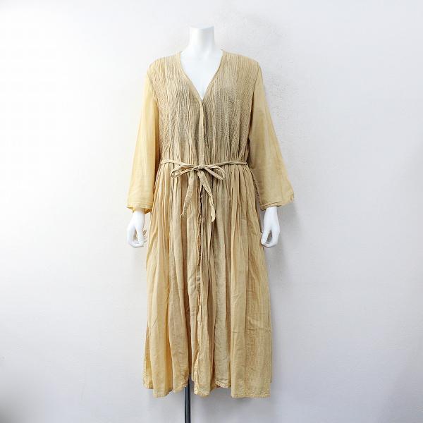 Maison De Soil メゾンドソイル コットン チェック ストライプ ピンタックワンピース 2 ベージュ ブランド古着 買取販売 Tresor 通販 Yahoo ショッピング