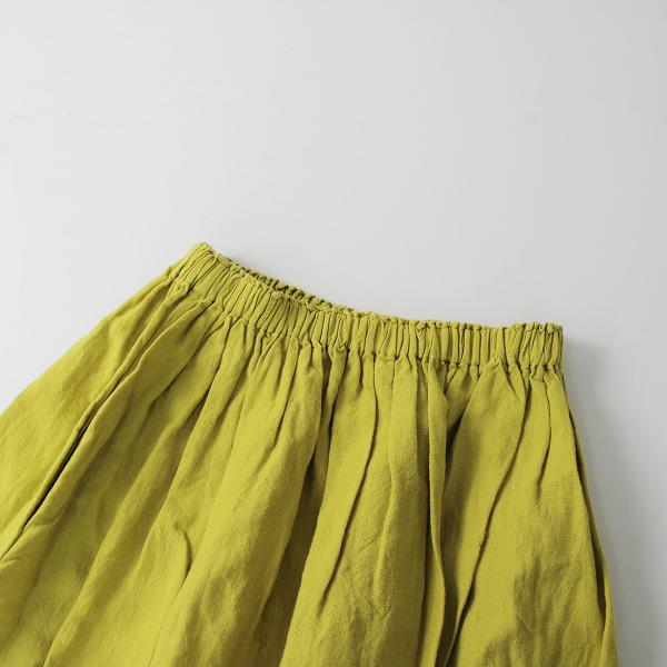 YAMMA ヤンマ産業 リネンギャザースカート/イエロー フレア【2400013218702】 :2400013218702:ブランド古着 買取販売  TRESOR - 通販 - Yahoo!ショッピング