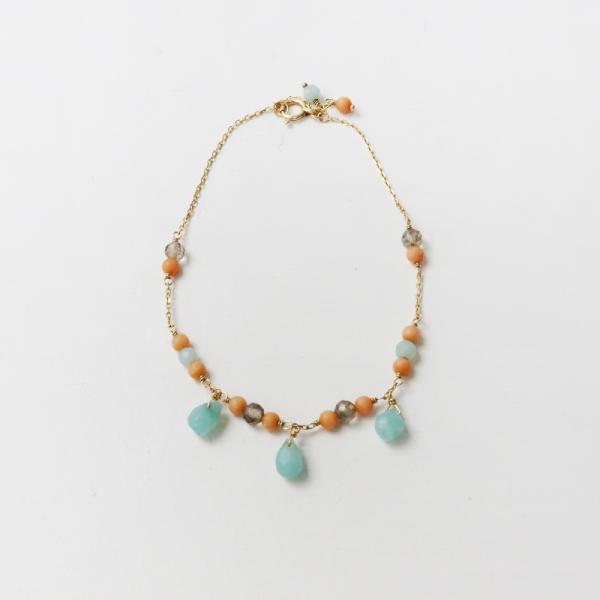 agete 【スプリングセール】アガット K10 ストーン ブレスレット  