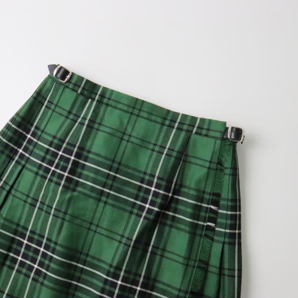 極美品【O'NEIL OF DUBLIN】チェック プリーツスカート グリーン 中古・古着通販】O'NEIL OF DUBLIN (オニールオブダブリン