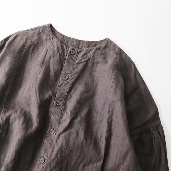 ネストローブ nest Robe リネンパフスリーブ2wayワンピース F 