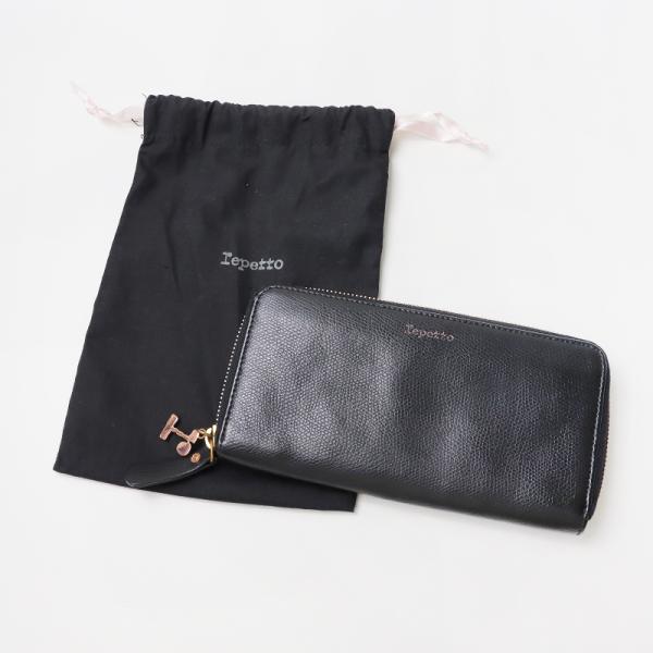 レペット repetto ラウンドジップ ロングウォレット/ブラック 長財布【2400013682053】 repetto（レペット） 【スプリングセール】レペット ラウンドジップ