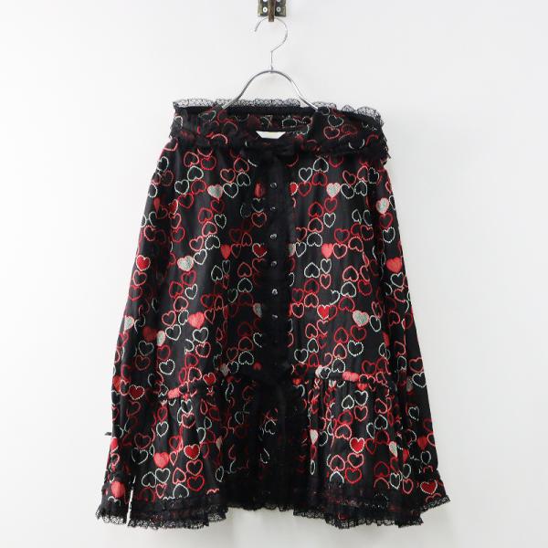 極美品 2021AW ピンクハウス PINK HOUSE ハートステッチレースブラウス  