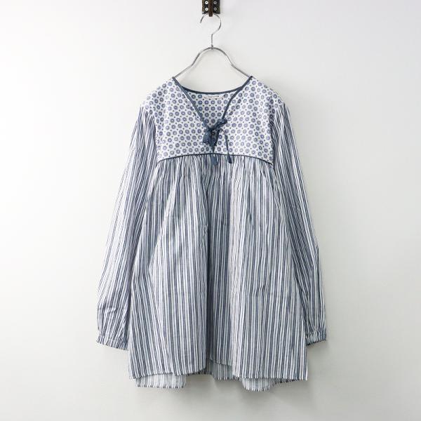 TOUJOURS トゥジュー BLOCK PRINT ETHNIC SMOCK ブロックプリント  