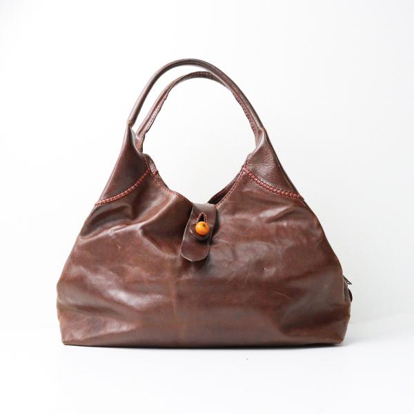 アンリークイール HENRY CUIR 犬刺繍 レザー トートバッグ