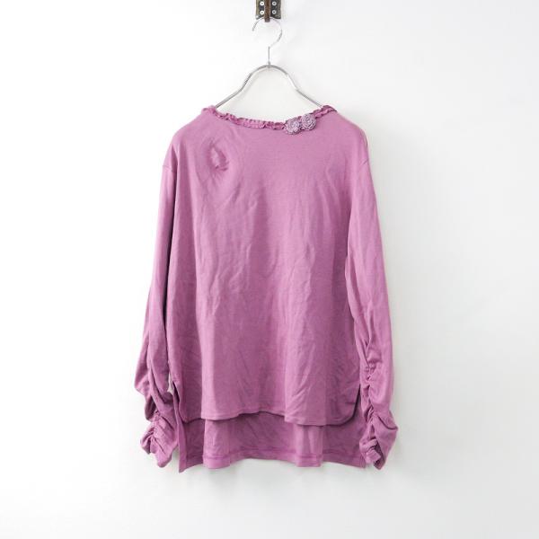 美品インゲボルグチュニック⭐️薄ピンクカメリアプリント カメリアシフォンレースチュニック｜ピンクハウスオフィシャル