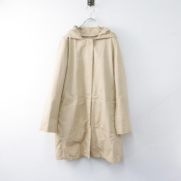 【美品】 パラスパレス フード付コットンジャケット ベージュ 羽織り FREE OPAQUE.CLIP｜《SS-LLsize》撥水フードブルゾン【洗濯機洗い可