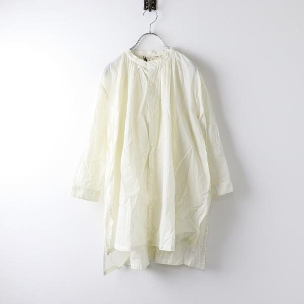 美品 2021SS グランマママドーター GRANDMA MAMA DAUGHTER ギャザーシャツ 0/オフホワイト ブラウス コットン チュニック【2400014163902】 期間限定価格】美品 2021SS グランマママドーター GRANDMA MAMA