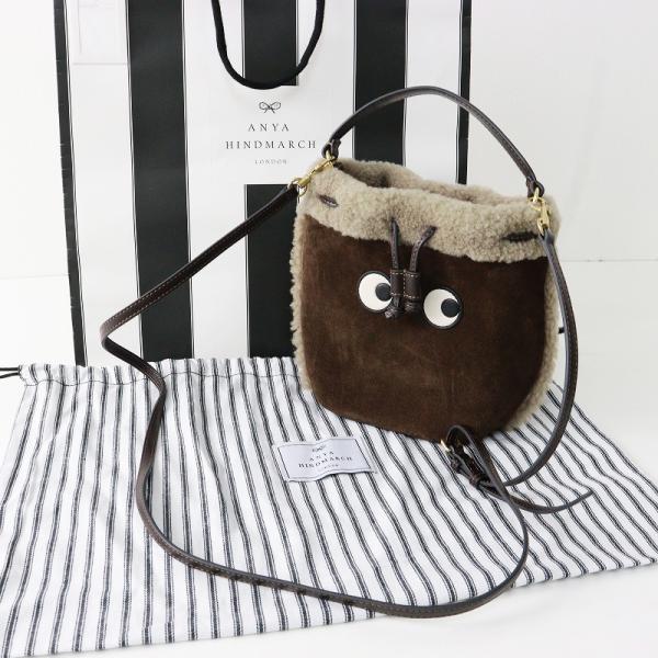 美品 アニヤハインドマーチ ANYA HINDMARCH Eyes ドローストリング 