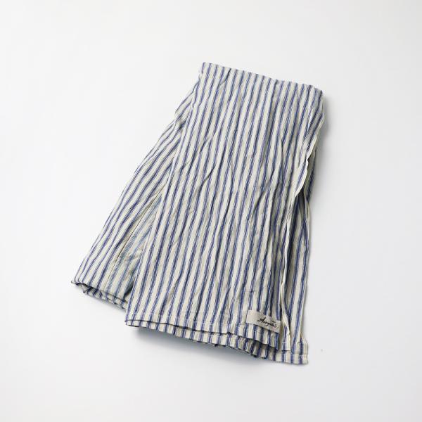 イチアンティークス ICHI Antiquites ストライプ 大判ストール /ブルー