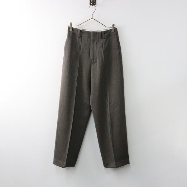 YLEVE(イレーヴ) 24AW WOOL RAYON TWILL TR 1 ワイドテーパードパンツ トラウザーズ メンズ JPN：1 【中古】【ブランド古着バズストア】 極美品 定価5.3万 2024AW イレーヴ YLEVE WOOL RAYON TWILL TR 1