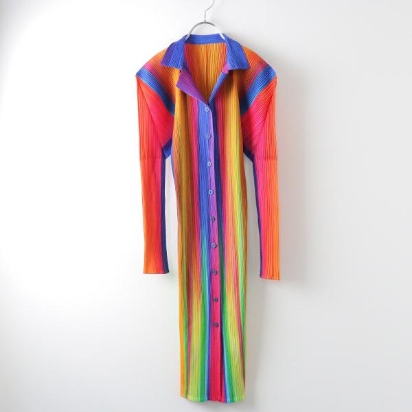 1997年　イッセイミヤケ　ベロアプリーツ　ロングワンピース　プリーツプリーズ 美品 希少アイテム 1997AW プリーツプリーズ イッセイミヤケ