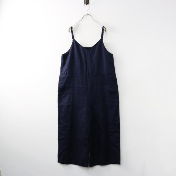 グランマママドーター リネン100% サロペット M ブラック