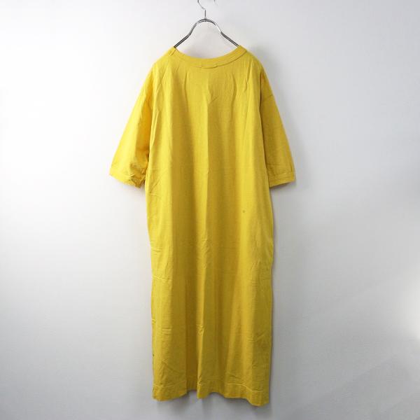 美品【45R】45rpm 綿100% ジンバブエコットン 天竺の45星半袖ドレス 45R フォーティーファイブアール ジンバブエコットン 天竺の45星
