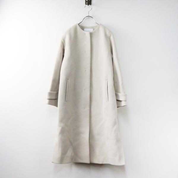 新品未使用タグ付　グリーンレーベルリラクシング ノーカラーコート アイボリー green label relaxing（グリーンレーベルリラクシング） 未使用